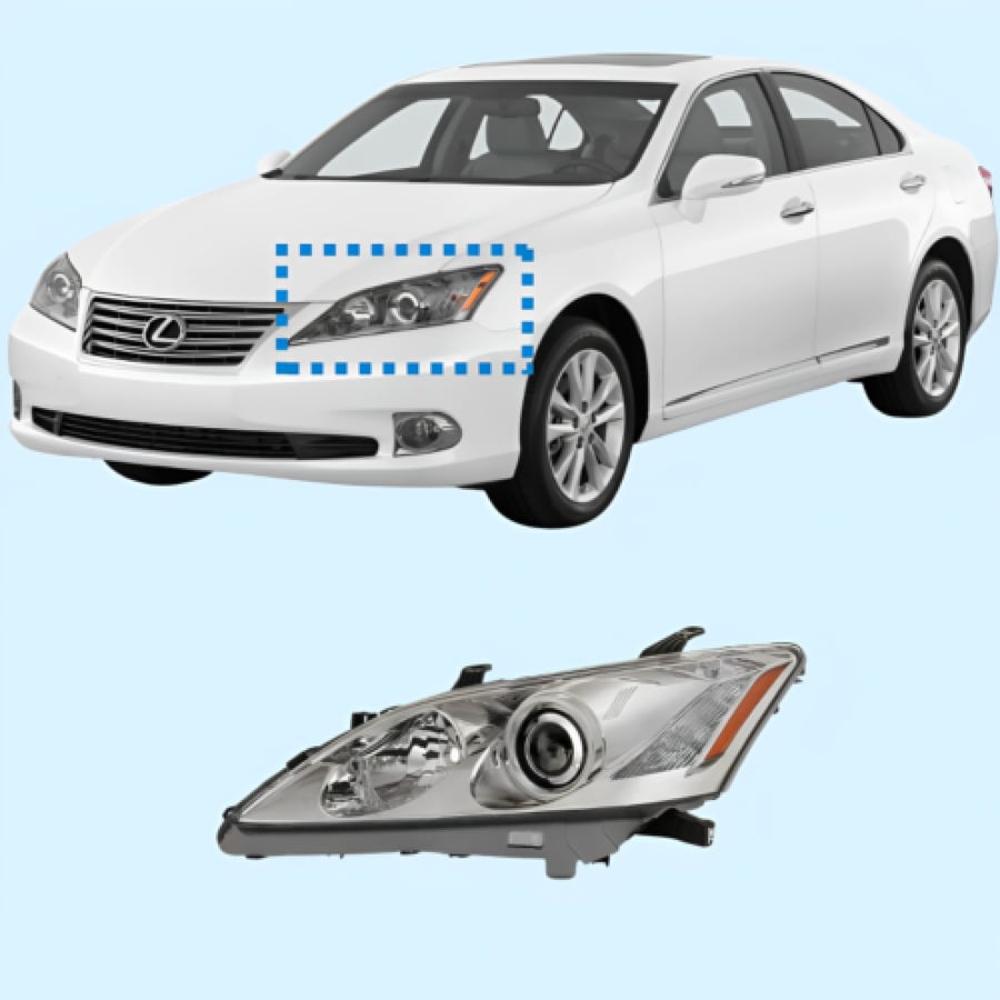 شمعة ES350 2007-2009 HEAD LIGHT LEFT W/OUT AFS