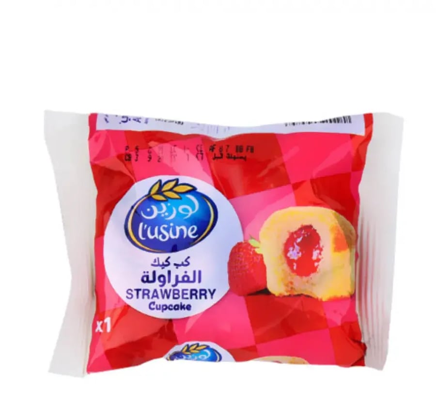 كب كيك فراولة لوزين 30 جرام