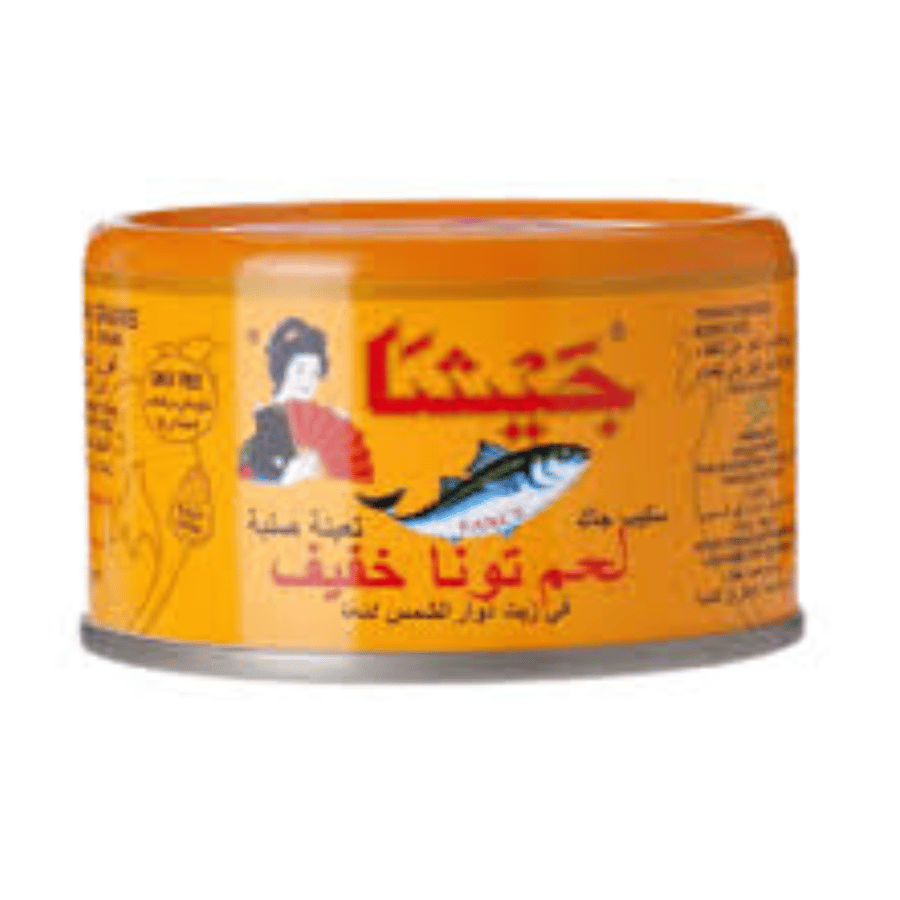 جيشا لحم تونا خفيف في زيت نباتي مملحة 185 جرام