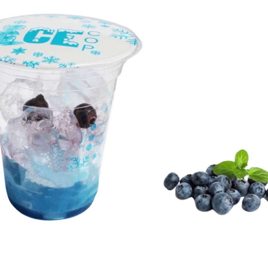 Ice cube with blueberry flavor