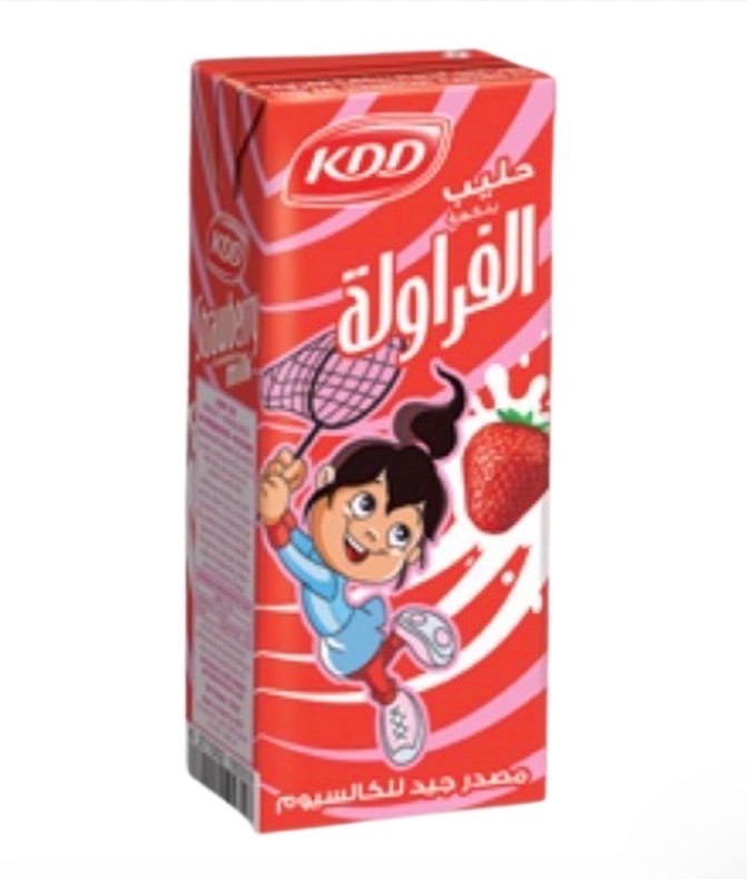 حليب كيديدي فراوله 180مل