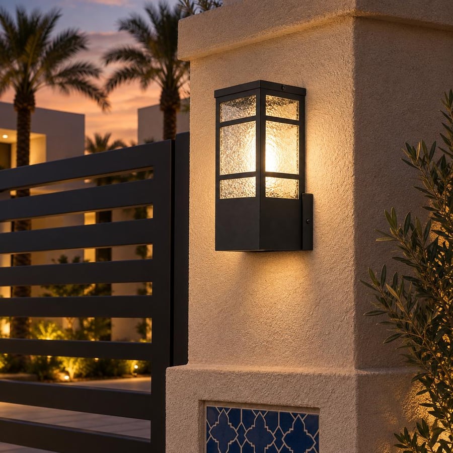 Classic Black Outdoor E27 Wall Lantern | Four Lines Establishment