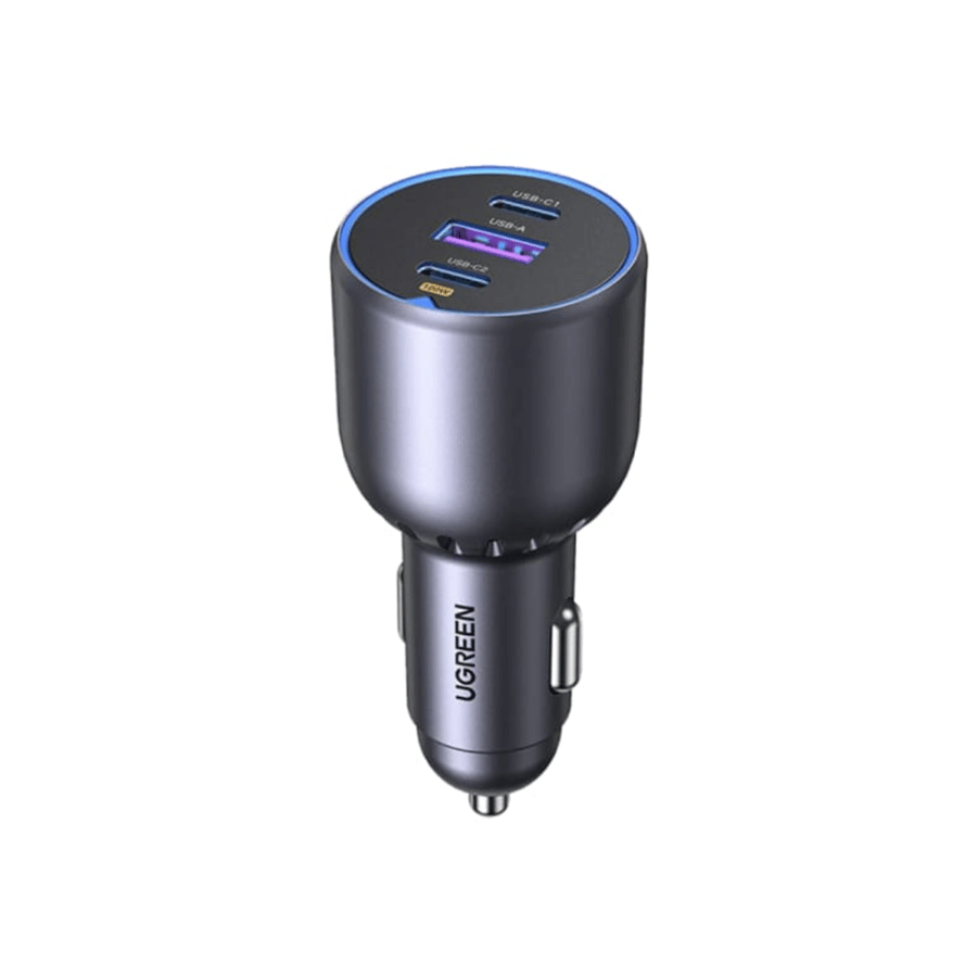 شاحن سيارة يوجرين بمنفذين USB-C وبمنفذ USB بقوة 130 واط