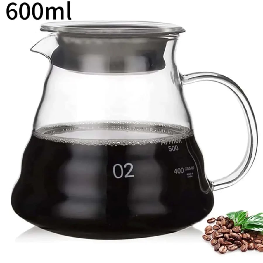 مجموعة قهوة صب زجاجية 300-600مل