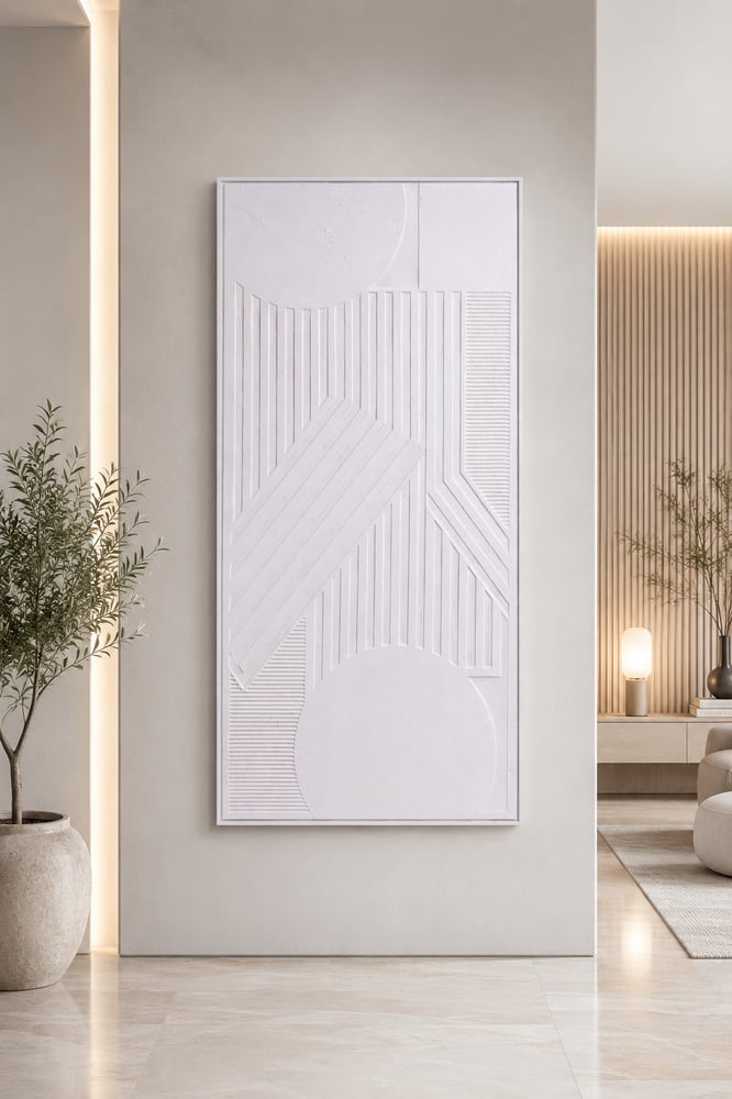 لوحة حائط طولية بإطار أسود مقاس 70 × 140 سم