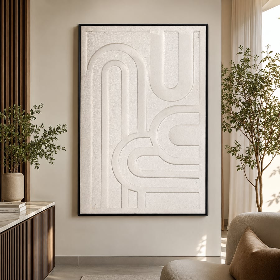 لوحة حائط كبيرة بإطار أسود مقاس 100 × 150 سم