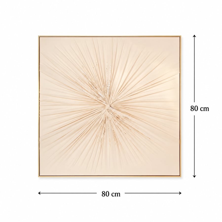 لوحة ديكور بإطار ذهبي مقاس 80 × 80 سم