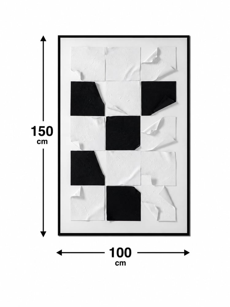 لوحة فنية كبيرة بإطار أسود مقاس 100 × 150 سم