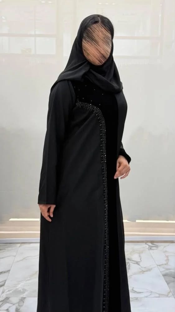 عباية حسينا كلوش  كريب وتدخيلات مخمل  مع شك