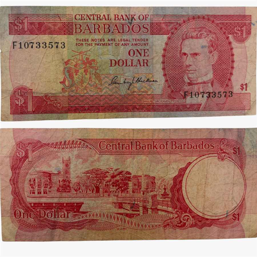 عملة باربادوس 1973 م