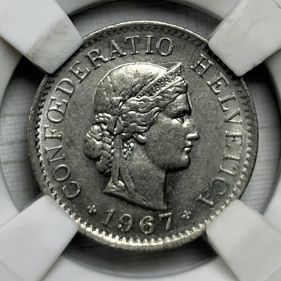 عملة سويسرا 1967 م 5 فرنكات