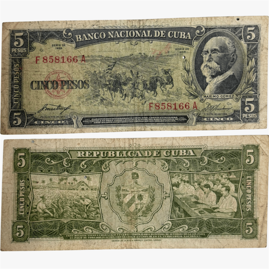 عملة كوبا 1958 م