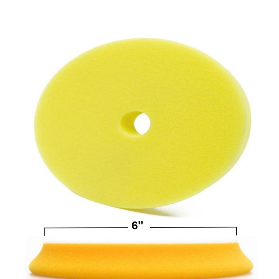 Medium polishing sponge, 6 inch, yellow