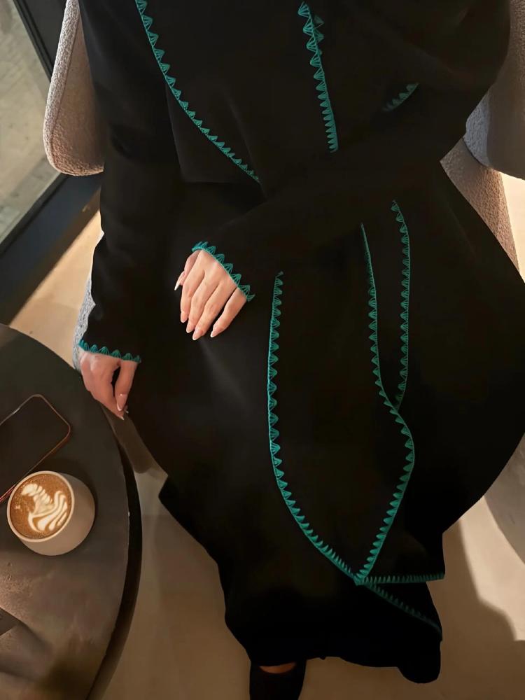 عبايه كلوش قماش كريب كوري