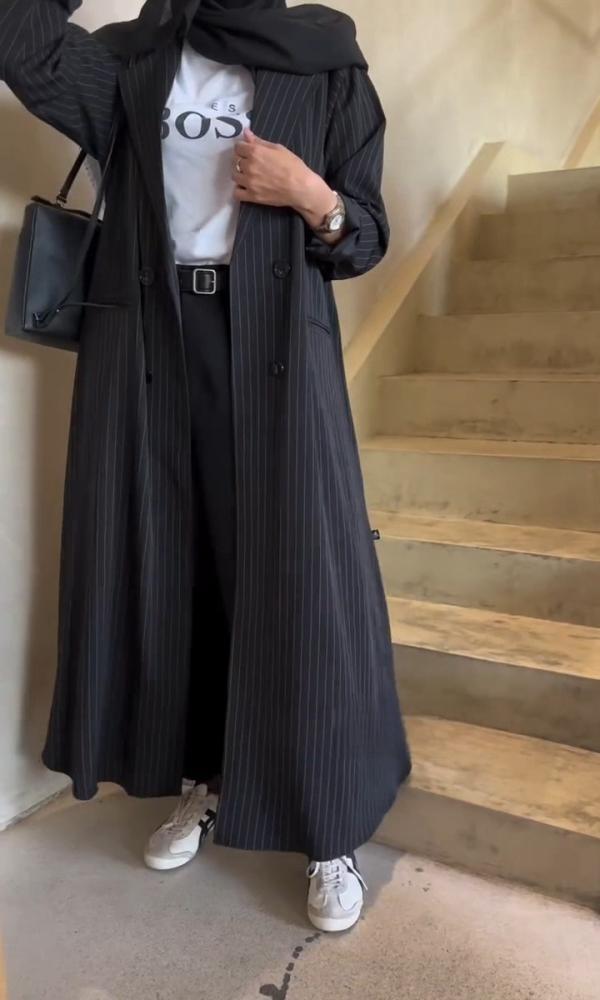 عبايه بالليزر مقلم