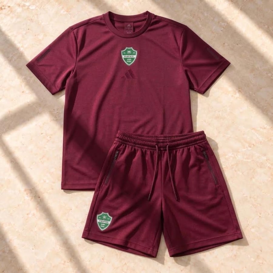 طقم الاهلي سفر لون عنابي