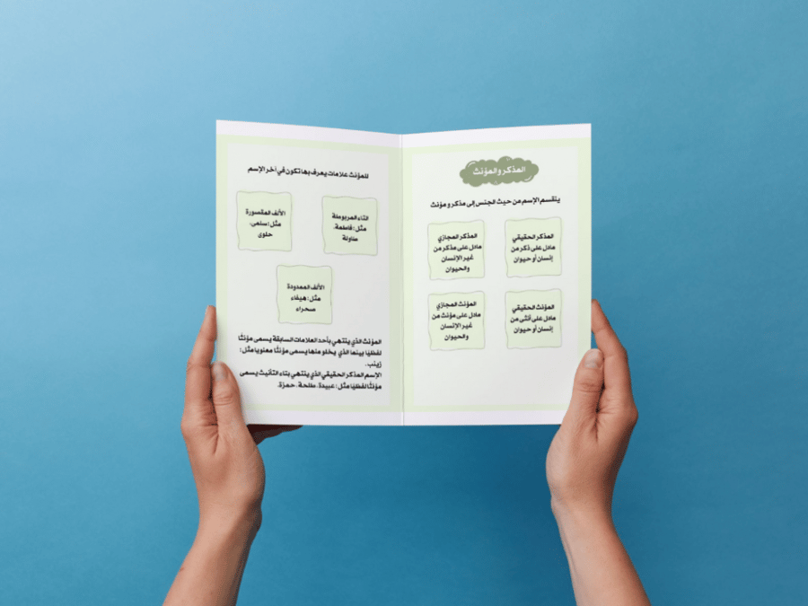 مطوية المذكر  والمؤنث أول متوسط