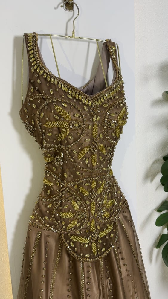 فستان سهرة فاخر Luxury Crystal Evening Dress Three Colors Collecti