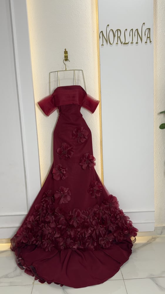 Elegant purple rose dress