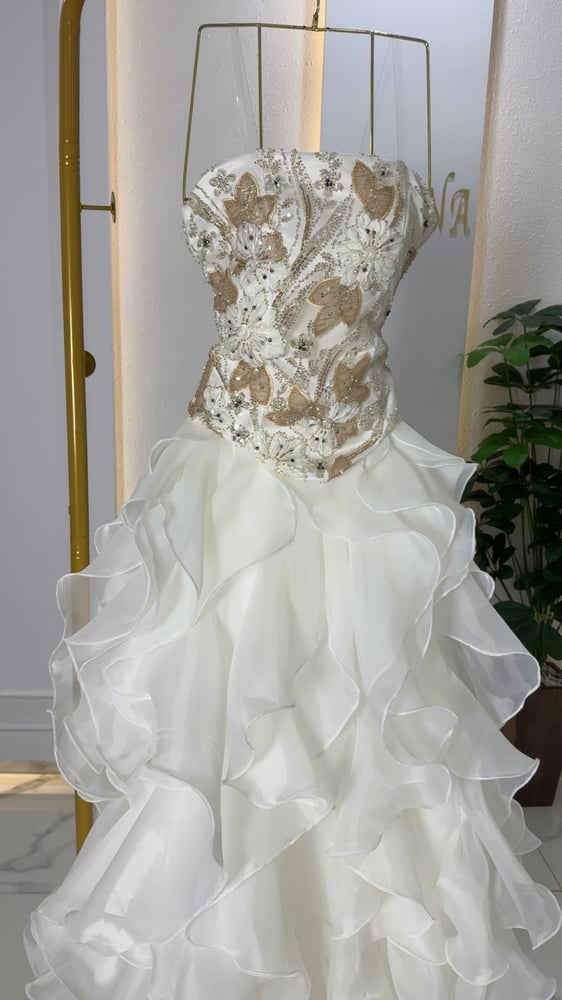 فستان اورجنزا فاخر Organza Evening Dress للمناسبات الانيقة