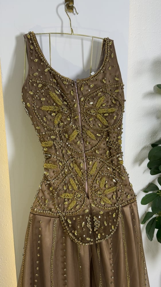 فستان سهرات ملكي Royal Crystal Evening Dress Handmade Premium Look
