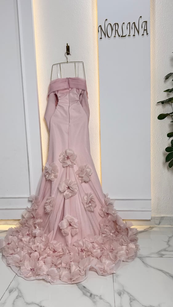 Elegant purple rose dress