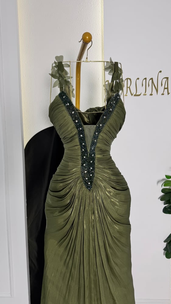 فستان حفلات فاخر كرنكل Elegant Crinkle Wedding Guest Dress