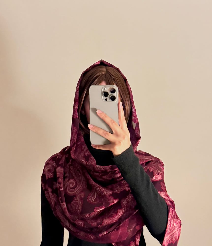 طرحة شيفون حرير