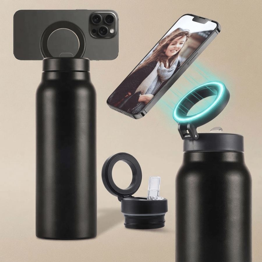 قارورة مياه رياضية UCHUANG مع حامل MagSafe وستاند ثلاثي