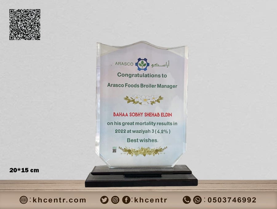 درع كريستال كبير