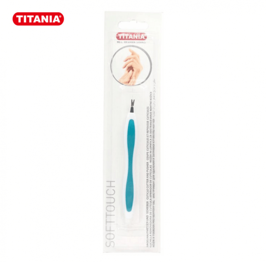 Titania Cuticle Cutter & Pusher 1045/46B (تايتانيا سكين ومزيح الزوائد الجلدية والأظافر ( 1045/46B ))