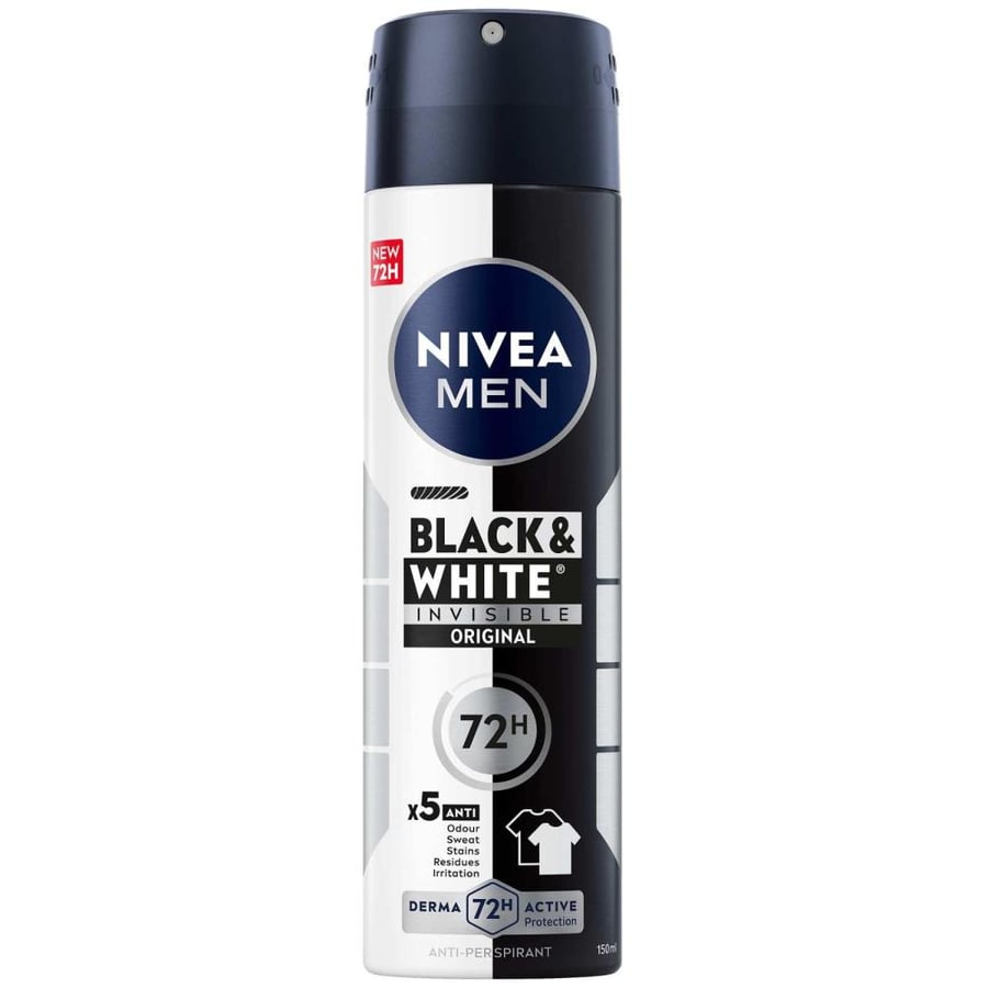 Nivea Invisible Black & White Original Men Deodorant Spray 150ml