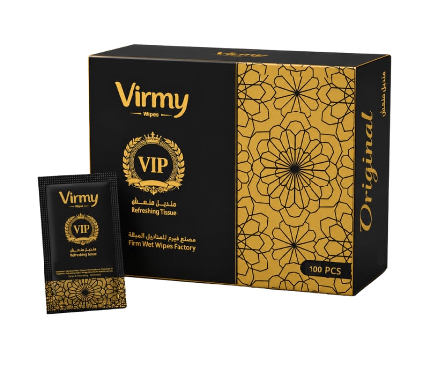 مناديل فيرمي vip معطرة ومنعشة - 100 منديل مغلف