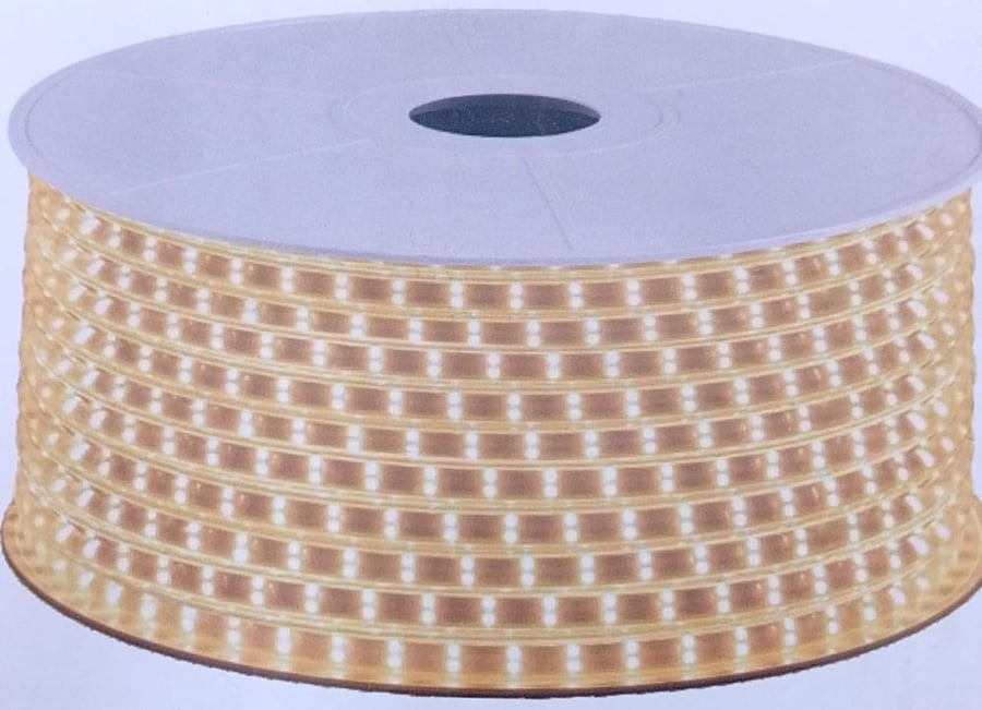 (1677  ) لي زينة كرمي50  متر   STRIP LIGHT 50M  6500K WH CLIPS