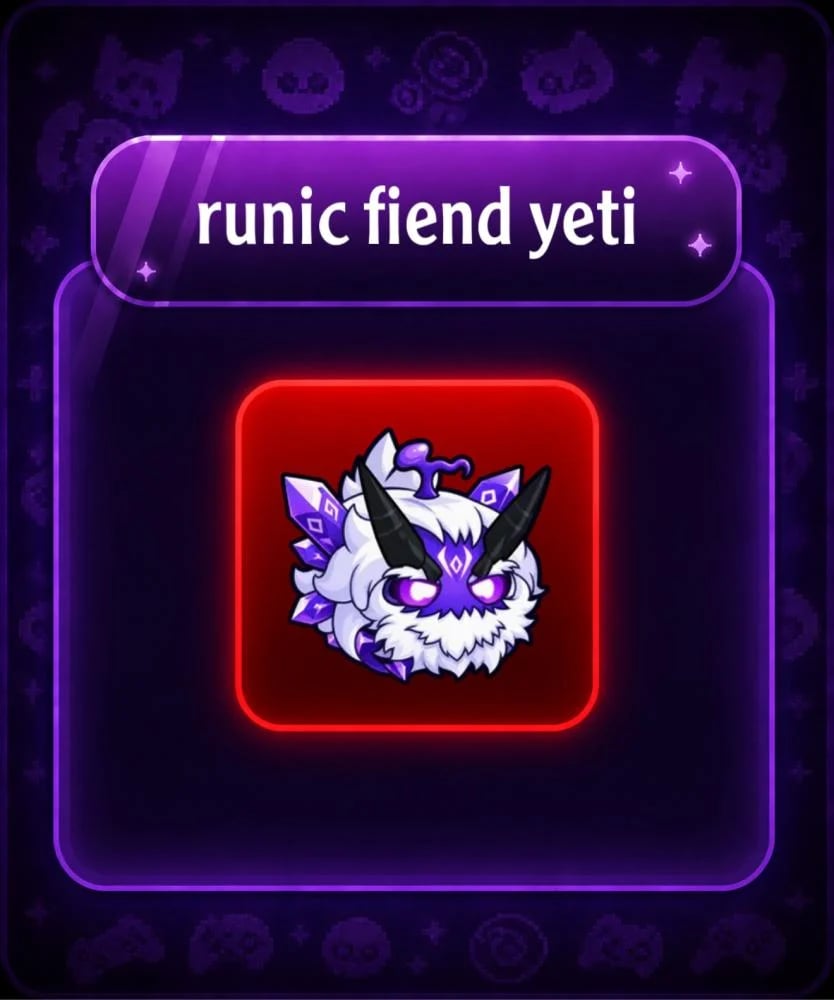 runic fiend yeti|بلوكس فروت
