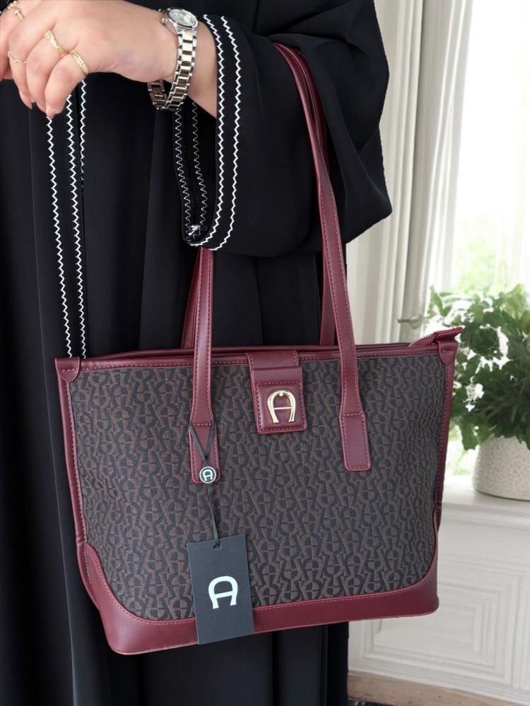 Aigner bag, garnet, berry, remaining