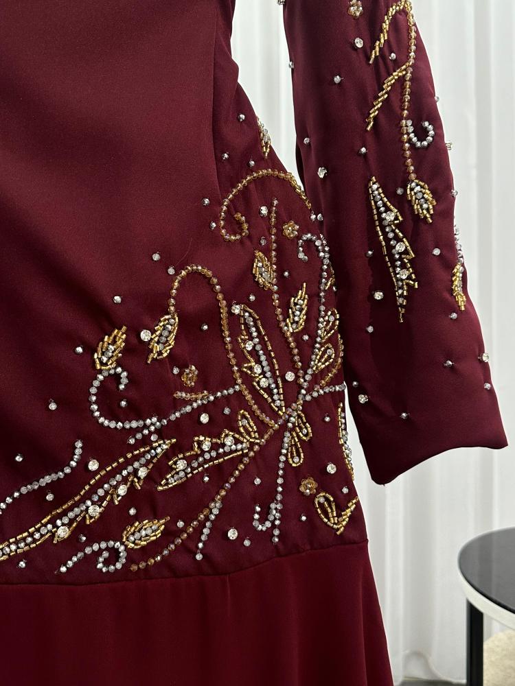فستان  سهره  عنابي