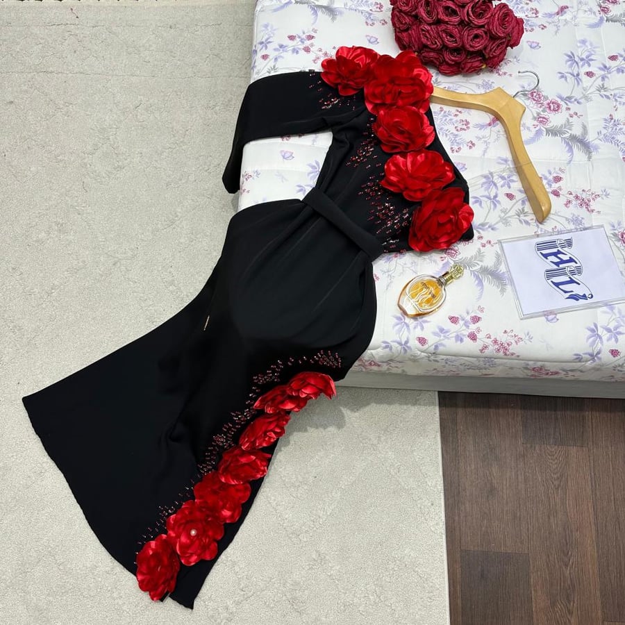 فستان سهره  اسود  فخم