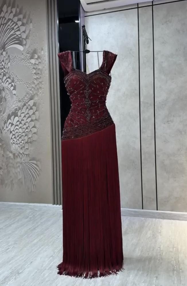 فستان سهره فخم هدب  سكري