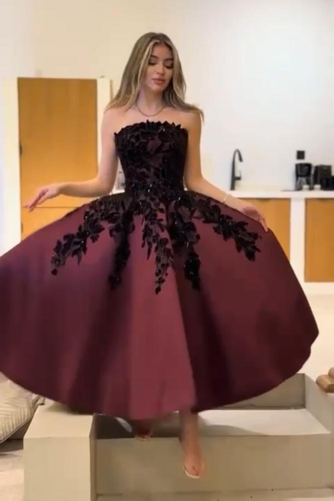 فستان سهره  برغندي