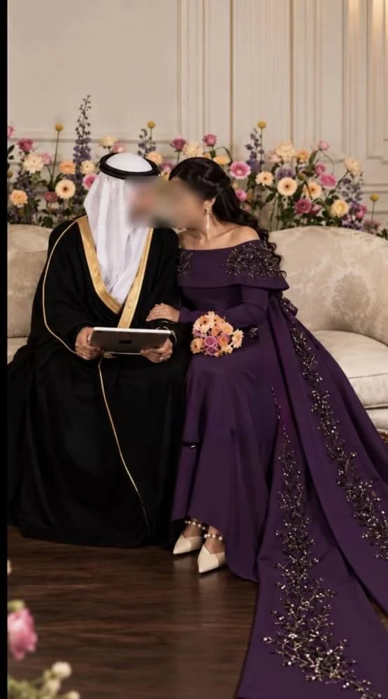 فستان ليل  ملكه وردي