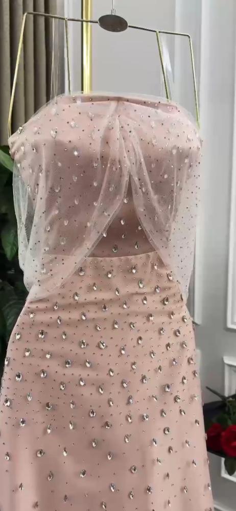 فستان سهره لحمي فخم