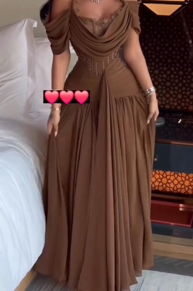 فستان سهره بني