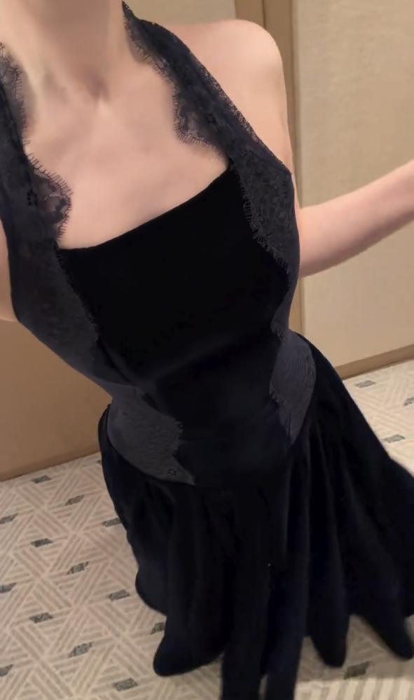 فستان سهره جوخ اسود