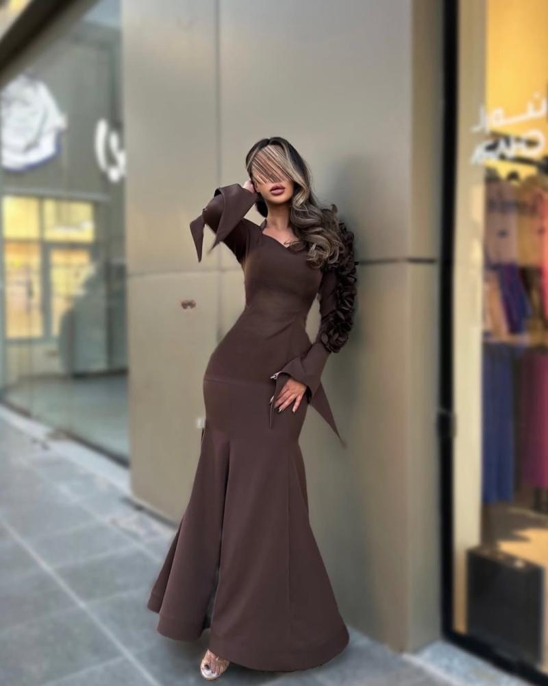 فستان سهره بني