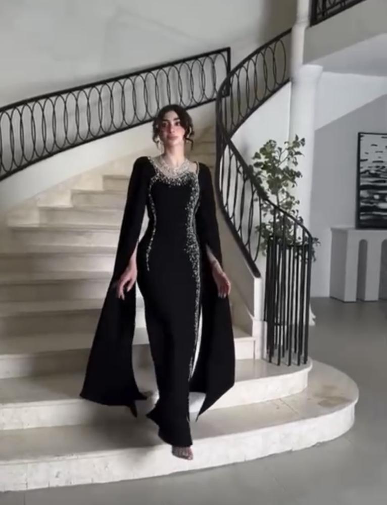 فستان  سهره  فخم اسود