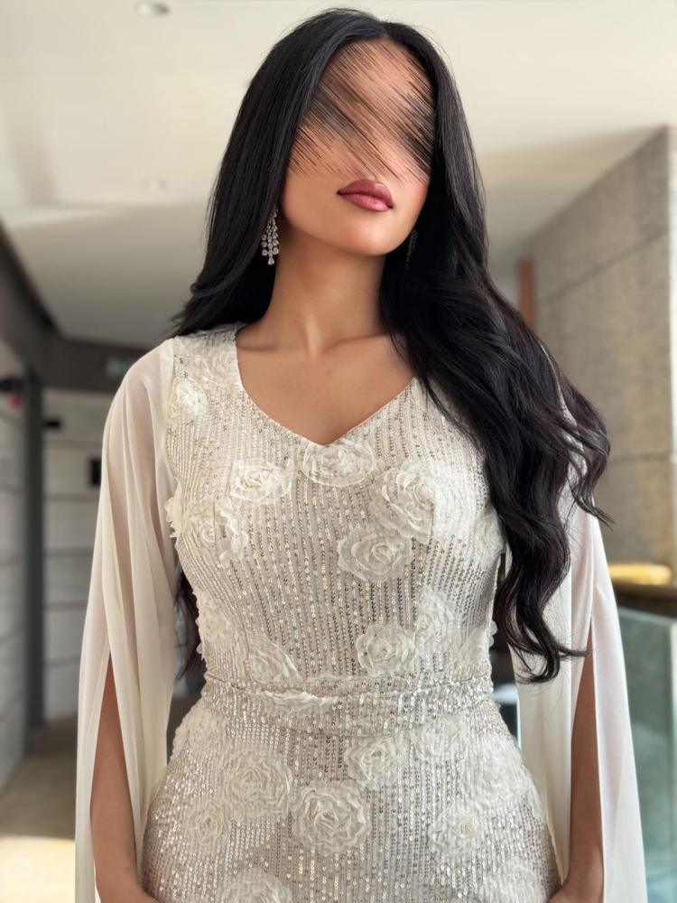 فستان سهره  سكري فخم
