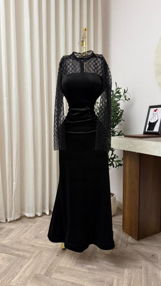 فستان سهره  مخمل اسود