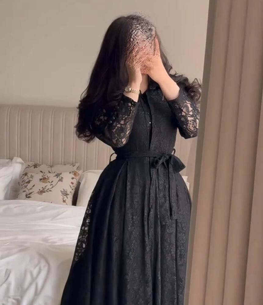 فستان اسود دانتيل