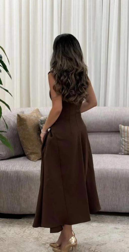 فستان سهره بني مخصر باربي